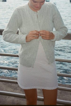 Olsen Wool Cable Knit Cardigan